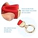 Latest fashion keychain Car keychain Keychain for Men and Women rubber metal keychain couple keychain urban style keychain（Red Gold）