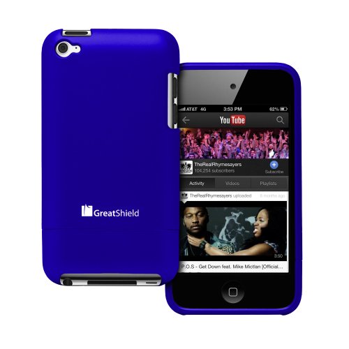 GreatShield iSlide Slim-Fit PolyCarbonate Hard Case for Apple iPod Touch 4th Generation (Blue)