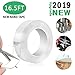 【2019 New】16.5FT Reusable Traceless Tape,Multifunction Reusable Nano Tape Movable Washable Tape Double Sided Tape Clear Gel Nano Grip Tape for Paste Photos and Posters, fix Carpet mats, Paste Items