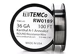 TEMCo Kanthal A1 wire 36 Gauge 100 Ft Resistance AWG A-1 ga
