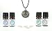 Wild Essentials Celtic Cross Aged Brass Necklace Essential Oil Diffuser Kit, Lavender, Lemongrass, Peppermint, Orange Oils, 12 Pads, Calming Aromatherapy Gift Set, Customizable Color Changing, Perfume