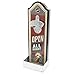 Bartender Wall Mounted Beer Bottle Opener - Wooden with Cap Catcher - 11.8x3.9 x 2.7 in