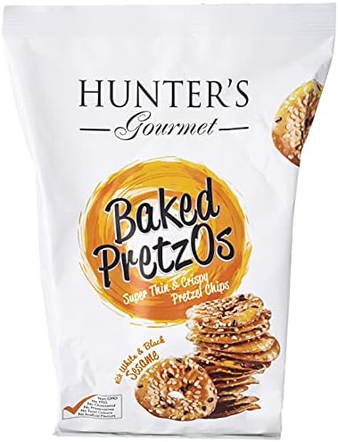 Hunter's Gourmet Baked Pretzos With White & Black Sesame Seeds, 180Gm ...