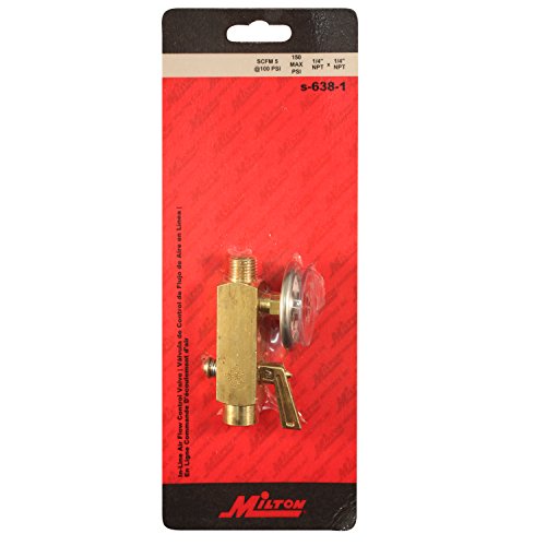 Milton S-638-1 1/4" NPT Flow Control Valve with Dial Gage