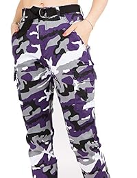 Pantalones de deporte para dama con cinturón a juego, talla S a 3X