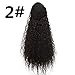 CINHOO Heat Resistant Synthetic Kinky Straight Ponytail Long Afro Kinky Curly Hair Bun Extension With Two Plastic Combs Hairpiece (2#)