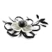 Merya Dress 2 Tone Kentucky Derby Fascinators Church Tea Party Bridal Hat Mesh Cocktail Headwear Feather Hats Black-White