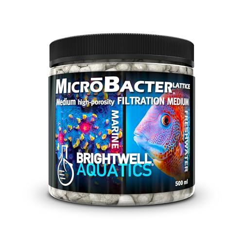 Brightwell Aquatics MicroBacter Lattice M Biological Filter Media, 500ml