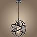 Eumyviv P0013 1-Light Spherical Displays Changeable Industrial Pendant Ceiling Light Edison Vintage Decorative Hanging Lighting Fixtures Lighting Luminaire