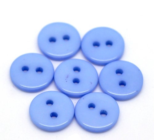 500 x Round Blue 11mm Sewing Clothes Crafts Scrapbooking Card Making 2 Hole Buttons — image 1