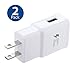 Original Samsung Adaptive Fast Charging Wall Adapter for Galaxy S5 S6 S7 Edge Note 4 Note 5 (2 Pack)