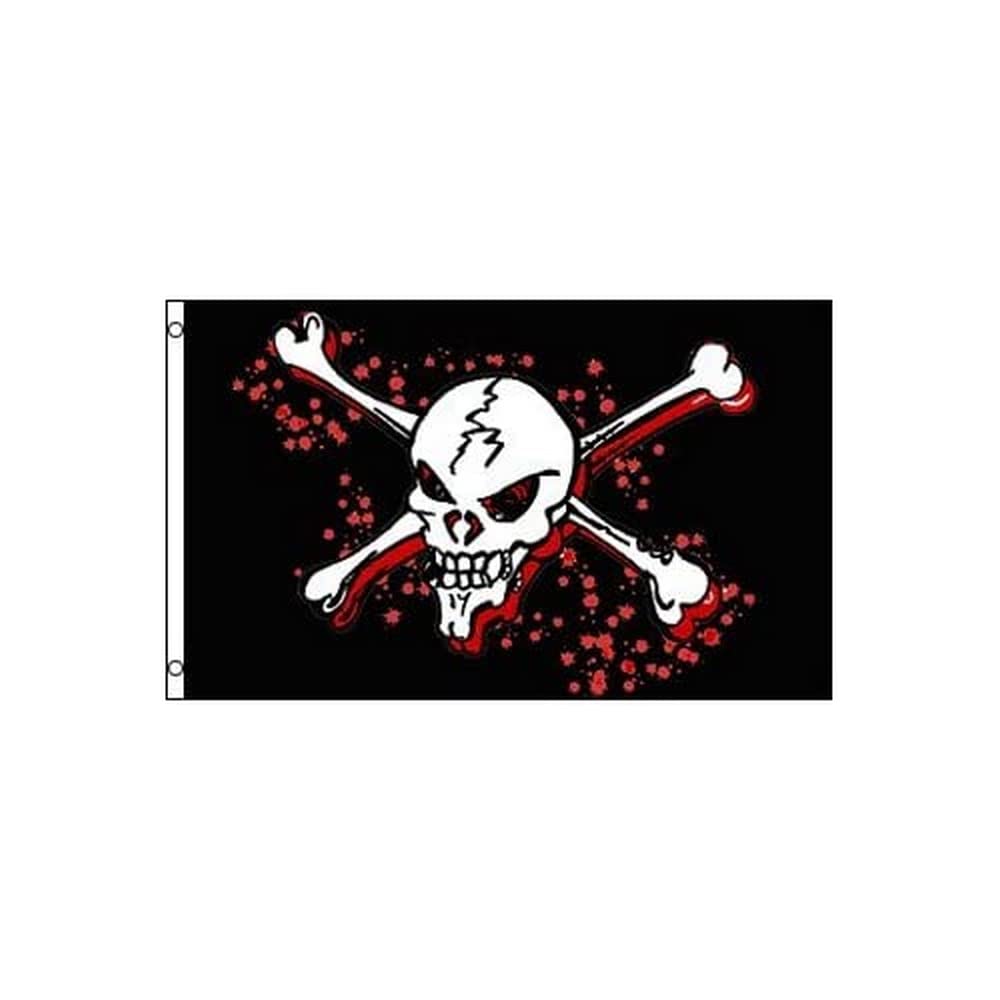 AZ FLAG - Blood Pirate Flag - 3x5 Ft - 100D Polyester Skull Pirates Banner with Two Metal Grommets - Fade Resistant - Vivid Colors - 3' x 5' Feet - 150x90 Cm