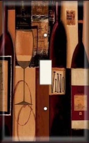 Decorative Light Switch Plate Cover - Wine Bottles