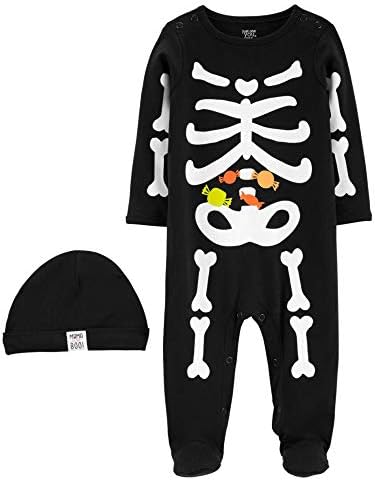 赤ちゃん 男の子 ハロウィン スケルトン スリープアンドプレイ 新品未使用 ブラック