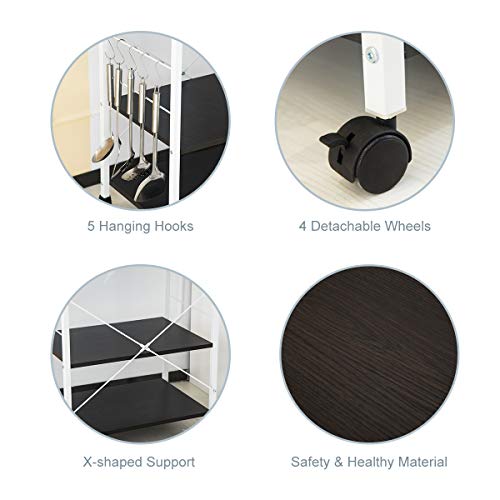 image for Mr IRONSTONE 3-Tier Kitchen Baker's Rack Utility Microwave Oven Stand 