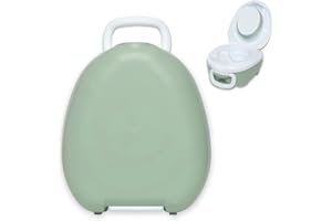 My Carry Potty - Green Pastel Travel Potty, Award-Winning Portable Toddler Toilet Seat for Kids to Take Everywhere
