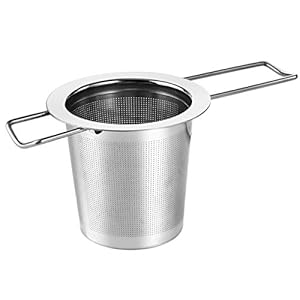 Theezeef, theefilter voor losse thee, roestvrij staal, theezeefje voor theepot/potten/kop, fijne premium zeef met lange…