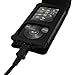 igadgitz U2750 Leather Case Cover with Detachable Carabiner +Screen Protector Compatible with Sony Walkman NWZ-E384, E383, E380 - Black