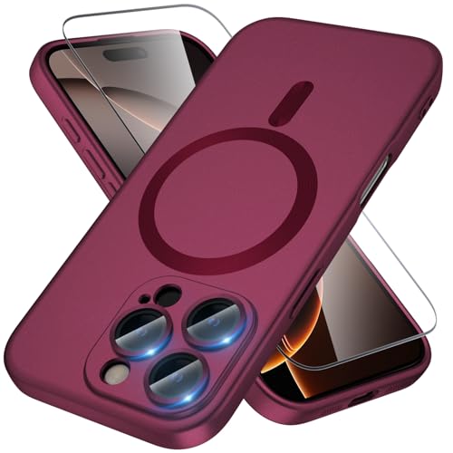 X-level for iPhone 16 Pro Max Case, Compatible with MagSafe, Winered