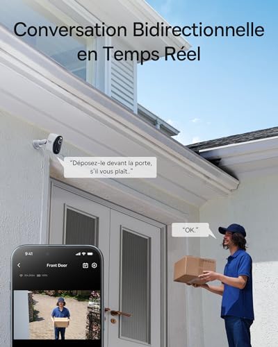 Baseus WiFi Security Surveillance Camera Outdoor Wireless, HD 2K, 145 Degrees, 210J Battery, IP67, Night Vision, Outdoor Human Detection Camera, 16TB Expandable Storage - 4-Cam N1 Kit
