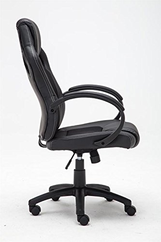 Silla de oficina, asiento de LUJO ajustable en altura con un revestimiento de cuero sintético, 7 colores...