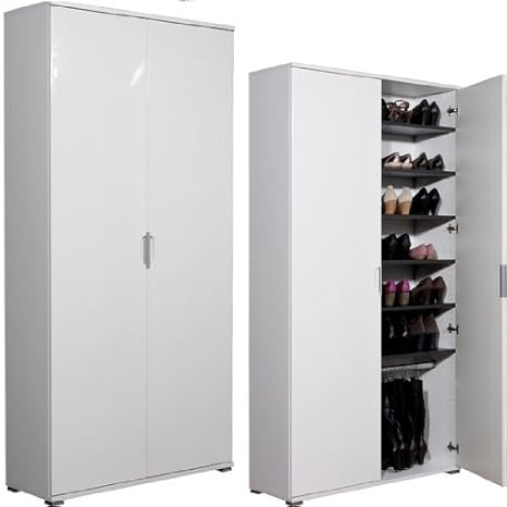 Trento High Gloss White Large Shoe Cabinet 3018 84 3018 84
