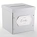 Kate Aspen, Silver Glitter Collapsible Card Box, Thank You/Congratulations