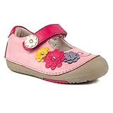 Momo Baby Girls First Walker/Toddler Flower Power Mary Jane Leather Shoes