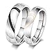 Phantom YoYo Lover's Heart Shape Titanium Mens Ladies Promise Ring Real Love Couple Wedding Bands Couple Rings (Women Size 6)
