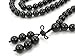 jennysun2010 Natural 10mm Black Onyx Gemstone Buddhist 108 Beads Prayer Mala Long Necklace Multi-Purpose about 43