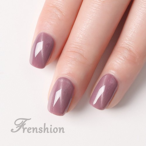 Frenshion 10ml Magnetic Cat Eye Gel Polish 3D Gel Nail Polish Soak Off UV LED Purple Bean Paste Nail Art 072