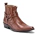 Jazame Men's Western Ankle High Cowboy Motorcycle Riding Pointy Toe Moto Dress Boots