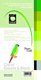 Cricut 6-Inch-by-12-Inch Cardstock Pad, Greens & Black