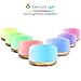 New 450ml Half Wood Grain Aromatherapy Essential Oil Diffuser, ZOOKKI Ultrasonic Diffusers Humidifiers for Essential Oils with 8 Color Changing Lights 4 Timer Setting and Water-less 1 Pack