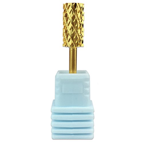 Pana 3/32" Safety Nail Carbide Bit - Gold Large Barrel Head (Grit: 4 Extra Coarse - 4XC) for Electric Dremel Drill Machine
