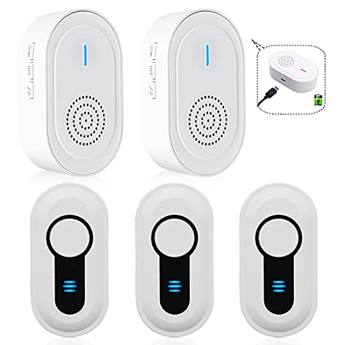 HUWOO Wireless Doorbell Waterproof Door Bell Chime Wireless Doorbells
