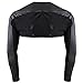 TiaoBug Mens Faux Leather Hollow Arm Sleeves Shrug Size Small Black