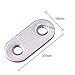 eBoot 10 Pieces 37 by 16 mm Flat Straight Brace Metal Joining Plate and 20 Pieces Screws, Stainless Steel, Silver Color