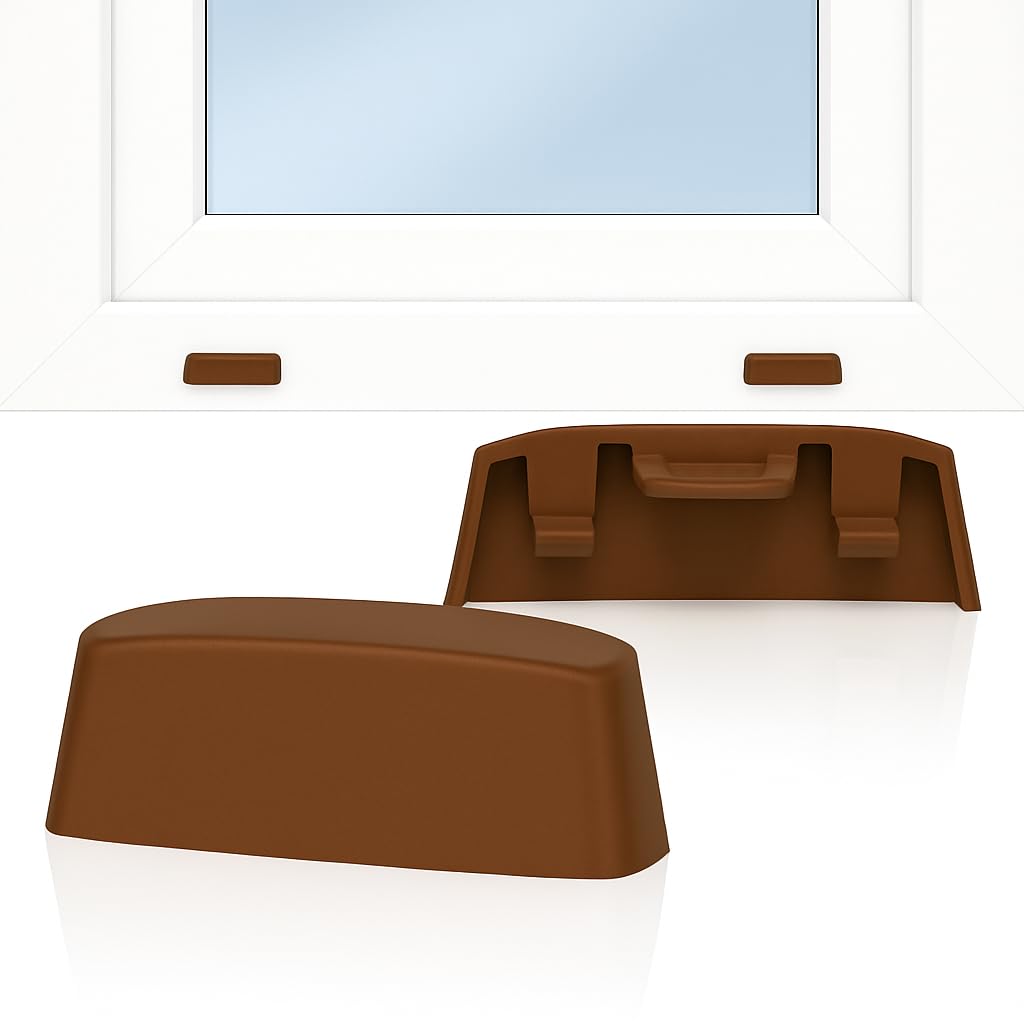 Ante bellum 45 mm Window Water Slot Caps, Pack of 25, Window Drain Hole Caps for Effective Drainage - Prevent Water Damage and Sweat on Your Windows (RAL8003)