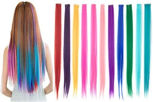 Amazon Com Firstlike 11 Pieces Party Highlights Clip In Colored