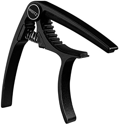 Wibitz Guitar Capo 6 String Make Guitar Playing Easier for Acoustic and Electric Guitars (Black)