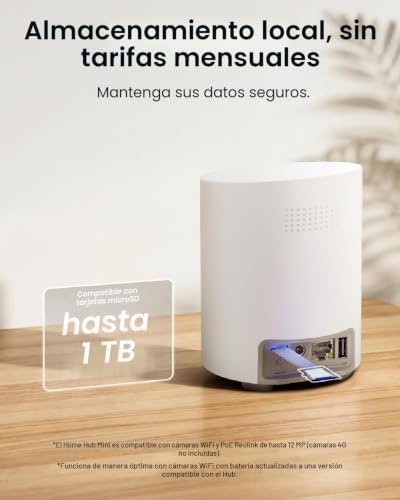 Kit Camara Vigilancia WiFi Exterior 2K Home Hub Mini Lumus