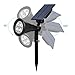 T-SUN Blue Solar Spotlights, Solar Lights Outdoor Waterproof, Auto ON/Off Adjustable Solar Garden Pond Lights for Tree, Patio, Yard, Garden, Driveway, Stairs, Pool Area (Blue- 4 Pack)