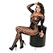 Aeakey Women's Sexy Fishnet Bodystocking Hollow Out Lingerie Stretch Open Front Underwear (black3)