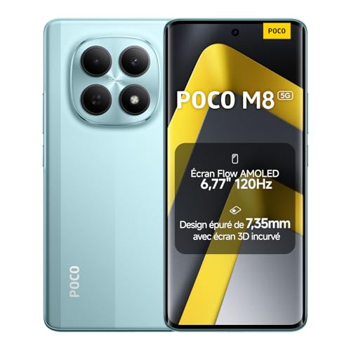 XIAOMI POCO M8 Smartphone 8+256GB Sliver 6.77 120Hz FIoW AMOLED Display