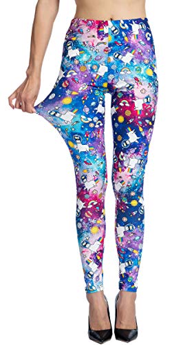 Ndoobiy Women's Printed Leggings Full-Length Regular Size Yoga Workout Leggings Pants Soft Capri L1 (YangTuo OS)