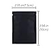 QQ Studio 100 Durable Double-Sided Metallic Foil Flat Style Zip Closure Locking Bag 7.5x10cm (3x4) (Black)