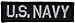U.S. Navy - 3.75x1 Rear Hat Patch (Black)