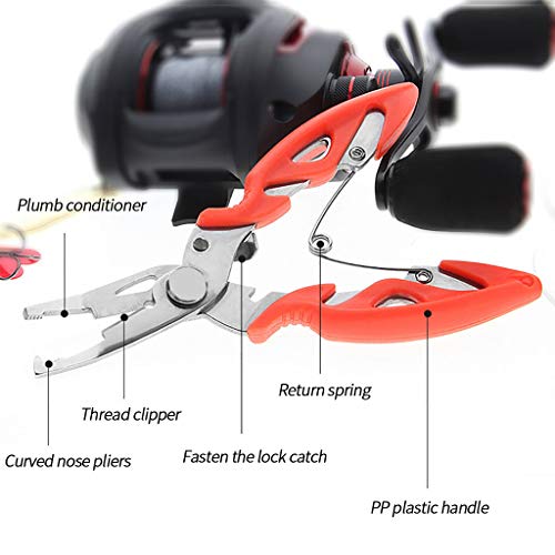 95sCloud Angeln Zangen Linie Cutter Hook Remover 12,5 cm, Außen Multifunktionale Angelzange, Angelzange Linie Cutter… – Bild 4