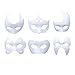 Coxeer White Masks, 6PCS DIY Unpainted Masquerade Masks Plain Halloween Half Face Masks